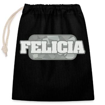 Health Felicia - Closable cotton gift bag (25x30cm) - black - Front