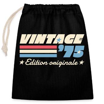 Célébrez un demi-siècle de légende avec humour - Sac cadeau en coton avec cordon (25 x 30 cm) - noir - Devant