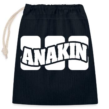 Anakin comme nom - Sac cadeau en coton avec cordon (25 x 30 cm) - bleu marine - Devant