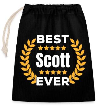 dBester Scott aller Zeiten Legende Name Geschenk - Verschließbarer Geschenkbeutel aus Baumwolle (25x30cm) - Schwarz - Vorne