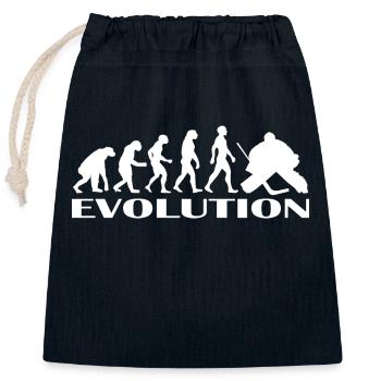 Evolution Eishockey Eishockeyspieler Geschenk idee - Verschließbarer Geschenkbeutel aus Baumwolle (25x30cm) - Navy - Vorne
