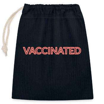 Vaccinated - Pro-Vaccine 2020 2021 III - Closable cotton gift bag (25x30cm) - navy - Front