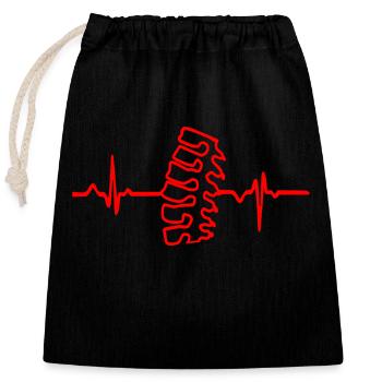 Physiothérapeute chiropracteur physiothérapie - Sac cadeau en coton avec cordon (25 x 30 cm) - noir - Devant