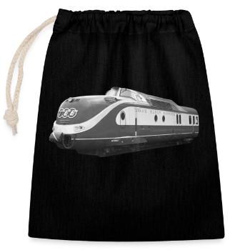 1000 000 000 000 000 000 000 000 - Sac cadeau en coton avec cordon (25 x 30 cm) - noir - Devant