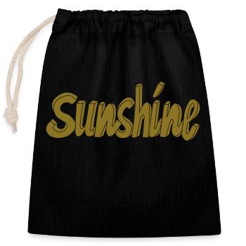 Sunshine - Closable cotton gift bag (25x30cm) - black - Front