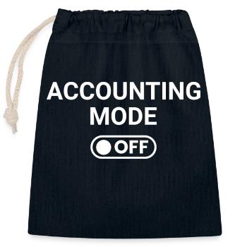 Accounting Mode OFF - Closable cotton gift bag (25x30cm) - navy - Front