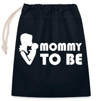 Schwangerschaft Babyparty Babyshower Boy Girl - Verschließbarer Geschenkbeutel aus Baumwolle (25x30cm) - Navy - Vorne
