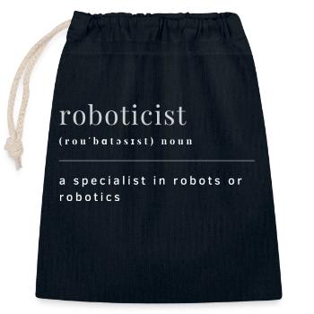 roboticist Definition - Verschließbarer Geschenkbeutel aus Baumwolle (25x30cm) - Navy - Vorne