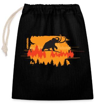 Mammoth in the forest - Closable cotton gift bag (25x30cm) - black - Front