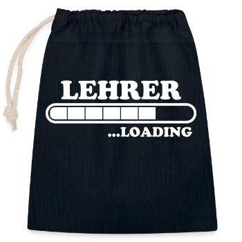 Lehrer Spruch Unterricht Lustiges Lehrer Geschenk - Verschließbarer Geschenkbeutel aus Baumwolle (25x30cm) - Navy - Vorne