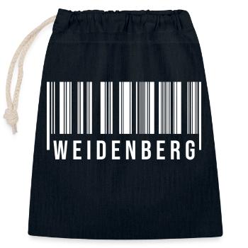 Weidenberg Bayern - Verschließbarer Geschenkbeutel aus Baumwolle (25x30cm) - Navy - Vorne