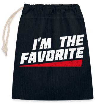 I'm The Favorite - Funny Gift - Closable cotton gift bag (25x30cm) - navy - Front