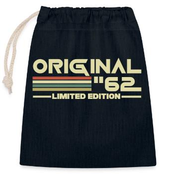 1962 - Closable cotton gift bag (25x30cm) - navy - Front