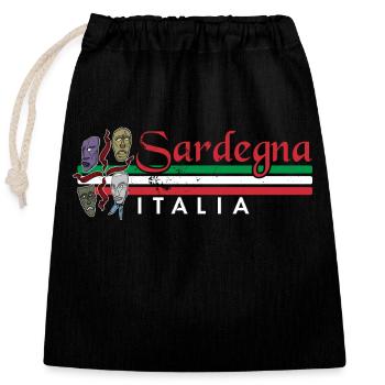 Sardegna Italien Mittelmeer Sardinien Sommer - Verschließbarer Geschenkbeutel aus Baumwolle (25x30cm) - Schwarz - Vorne
