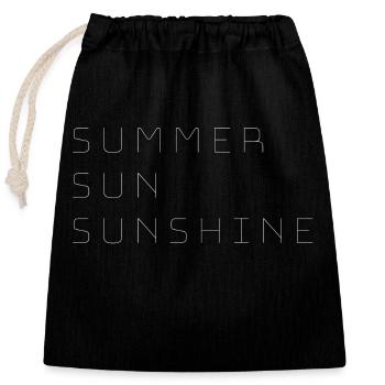 Summer Sun Sunshine Sommer Sonne Sonnenschein - Closable cotton gift bag (25x30cm) - black - Front