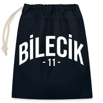 Bilecik 11 Turquie Turquie Cadeau Vacances Turk - Sac cadeau en coton avec cordon (25 x 30 cm) - bleu marine - Devant
