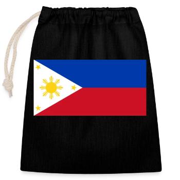 Philippines - Closable cotton gift bag (25x30cm) - black - Front