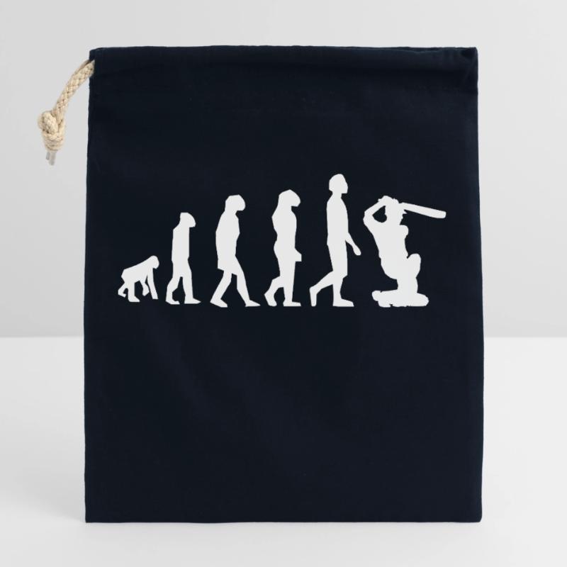 Evolution Cricket Verschließbarer Geschenkbeutel aus Baumwolle (25x30cm)