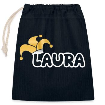 Carnival Laura - Closable cotton gift bag (25x30cm) - navy - Front