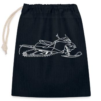 snowmobile lynx boondocker - Closable cotton gift bag (25x30cm) - navy - Front