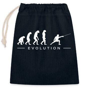 Degenfechter Degen fechten Evolution - Verschließbarer Geschenkbeutel aus Baumwolle (25x30cm) - Navy - Vorne