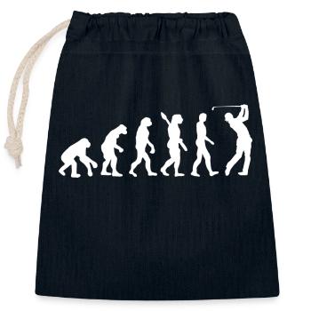 Golf Evolution Golfball Golfschläger Golfer Sport - Verschließbarer Geschenkbeutel aus Baumwolle (25x30cm) - Navy - Vorne