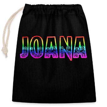 joana rs regenbogen - Verschließbarer Geschenkbeutel aus Baumwolle (25x30cm) - Schwarz - Vorne