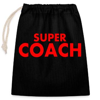 Coach - Closable cotton gift bag (25x30cm) - black - Front