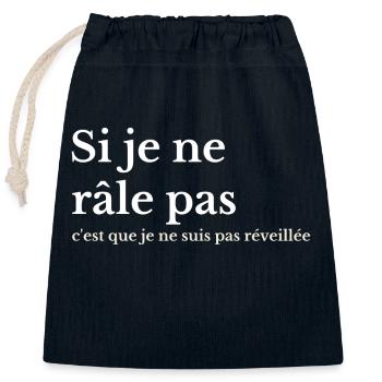adorable râleuse chiante cadeau drôle femme chiant - Sac cadeau en coton avec cordon (25 x 30 cm) - bleu marine - Devant