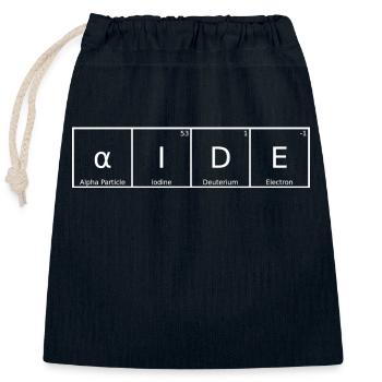 Aide Name Vorname Chemie Periodensystem Elemente - Verschließbarer Geschenkbeutel aus Baumwolle (25x30cm) - Navy - Vorne