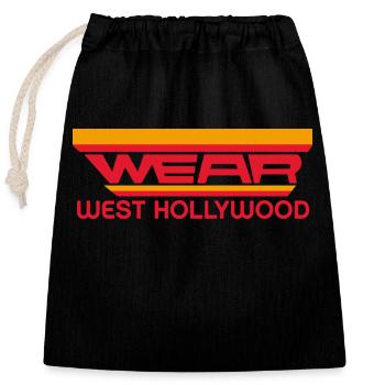 Portez un t-shirt West Hollywood pour les amateurs de musique rock - Sac cadeau en coton avec cordon (25 x 30 cm) - noir - Devant