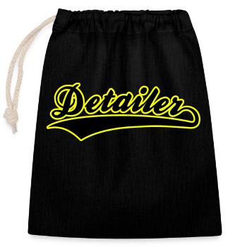 Car Detailer, Car Lover, Vehicle Detailer - Closable cotton gift bag (25x30cm) - black - Front