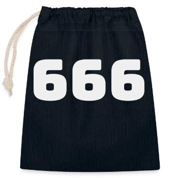 666 - Closable cotton gift bag (25x30cm) - navy - Front