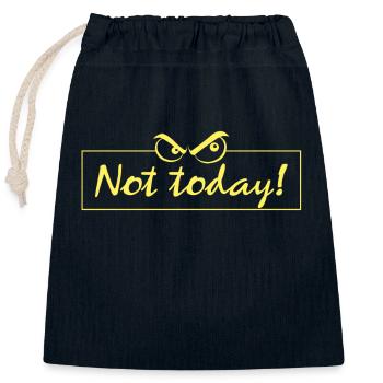 Not today - Verschließbarer Geschenkbeutel aus Baumwolle (25x30cm) - Navy - Vorne