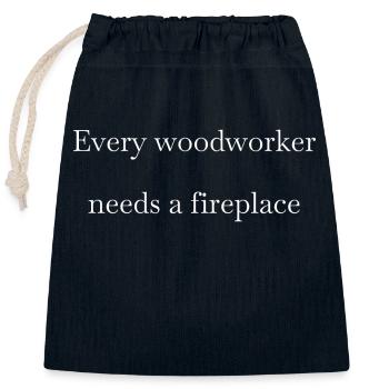 charpentier drôle meilleur bois de travail forestier - Sac cadeau en coton avec cordon (25 x 30 cm) - bleu marine - Devant