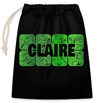 Claire - Verschließbarer Geschenkbeutel aus Baumwolle (25x30cm) - Schwarz - Vorne