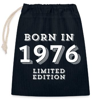 1976, geboren 1976, 48 Jahre alt Geburtstag - Verschließbarer Geschenkbeutel aus Baumwolle (25x30cm) - Navy - Vorne