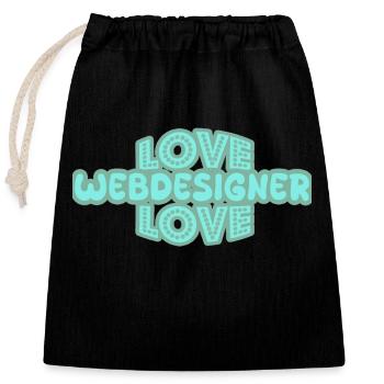 Dire concepteur de sites Web - Sac cadeau en coton avec cordon (25 x 30 cm) - noir - Devant