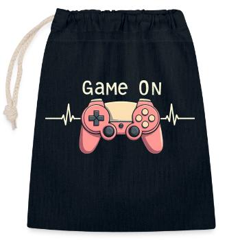 Gamer Videospiele Konsole Gaming Geburtstag Zocken - Verschließbarer Geschenkbeutel aus Baumwolle (25x30cm) - Navy - Vorne