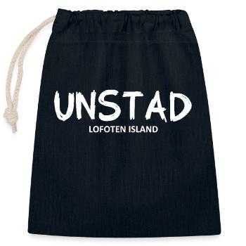 Unstad - Lofoten Island - Norway - Norge Norwegen - Verschließbarer Geschenkbeutel aus Baumwolle (25x30cm) - Navy - Vorne