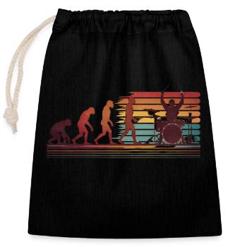 Batteur Evolution Drums - Sac cadeau en coton avec cordon (25 x 30 cm) - noir - Devant