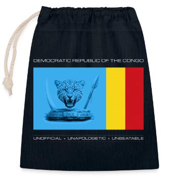 DRC BOLD UNOFFICIAL FLAG - Sac cadeau en coton avec cordon (25 x 30 cm) - bleu marine - Devant