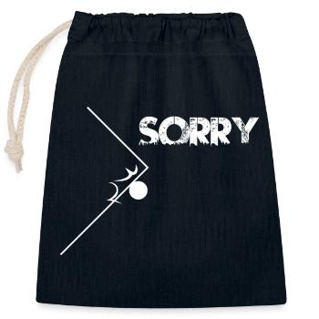 Sorry! Perfect edge hit - Closable cotton gift bag (25x30cm) - navy - Front