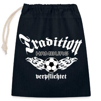 Hamburg , Tradition , Tradition verpflichtet (25) - Verschließbarer Geschenkbeutel aus Baumwolle (25x30cm) - Navy - Vorne