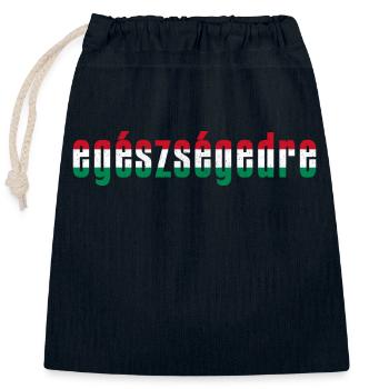 egészségedre - Prost auf Ungarisch - Verschließbarer Geschenkbeutel aus Baumwolle (25x30cm) - Navy - Vorne