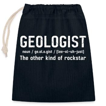 Étudiant en géologie - Sac cadeau en coton avec cordon (25 x 30 cm) - bleu marine - Devant