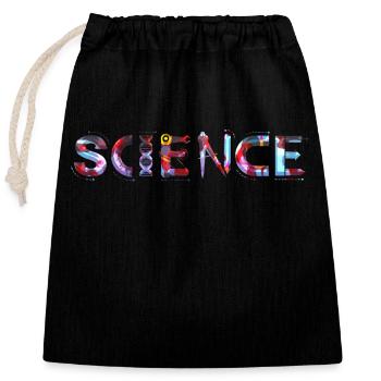 Science Science Scientist Physics Lab DNA - Closable cotton gift bag (25x30cm) - black - Front