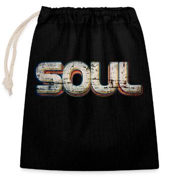 Soul vintage - Closable cotton gift bag (25x30cm) - black - Front