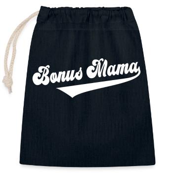 Bonus Mama Stiefmutter Ersatzmama Mutter Bonusmama - Verschließbarer Geschenkbeutel aus Baumwolle (25x30cm) - Navy - Vorne