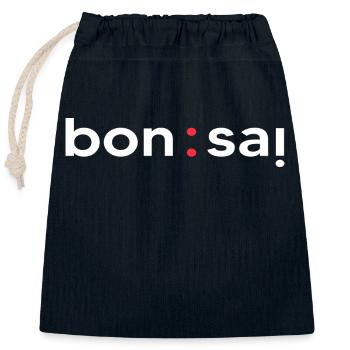 Bonsai Bonsai Tree Shohin Japanese Garden Mame - Closable cotton gift bag (25x30cm) - navy - Front